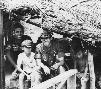 Ken Fairman and boys in Vietnam